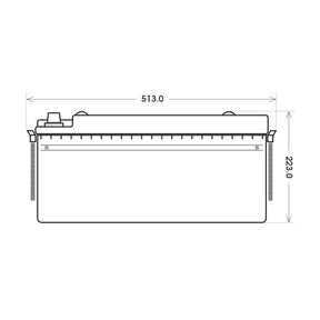 Versorgerbatterie Panther AGM 12V 130Ah technische Zeichnung Front