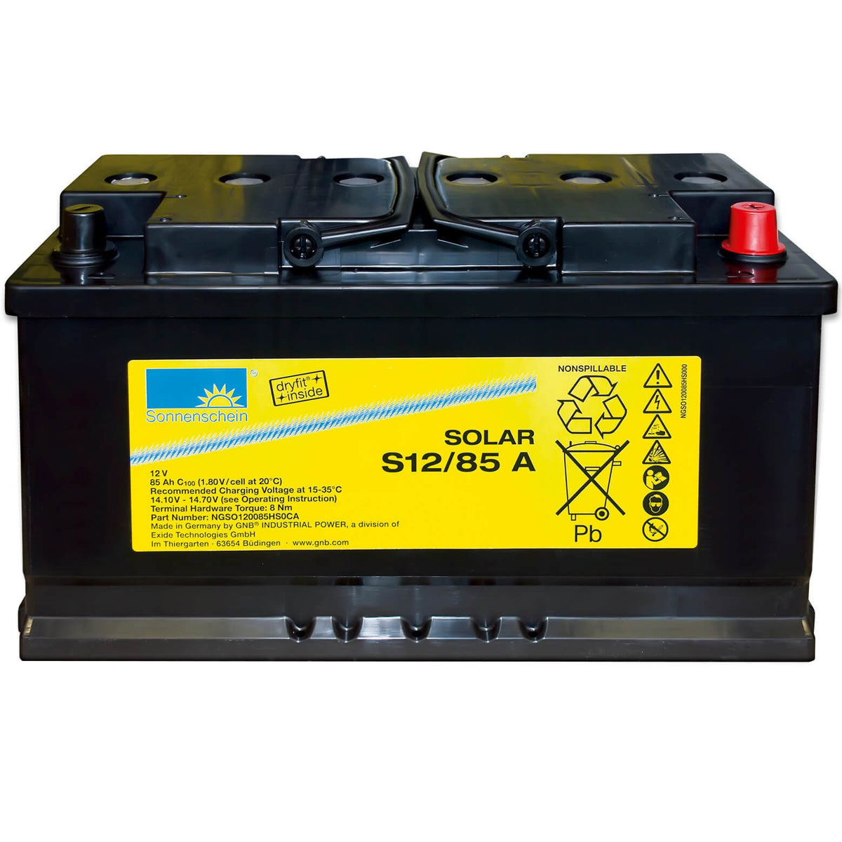 Batterie Sonnenschein S12-85 A 12V Gel Solar 85Ah
