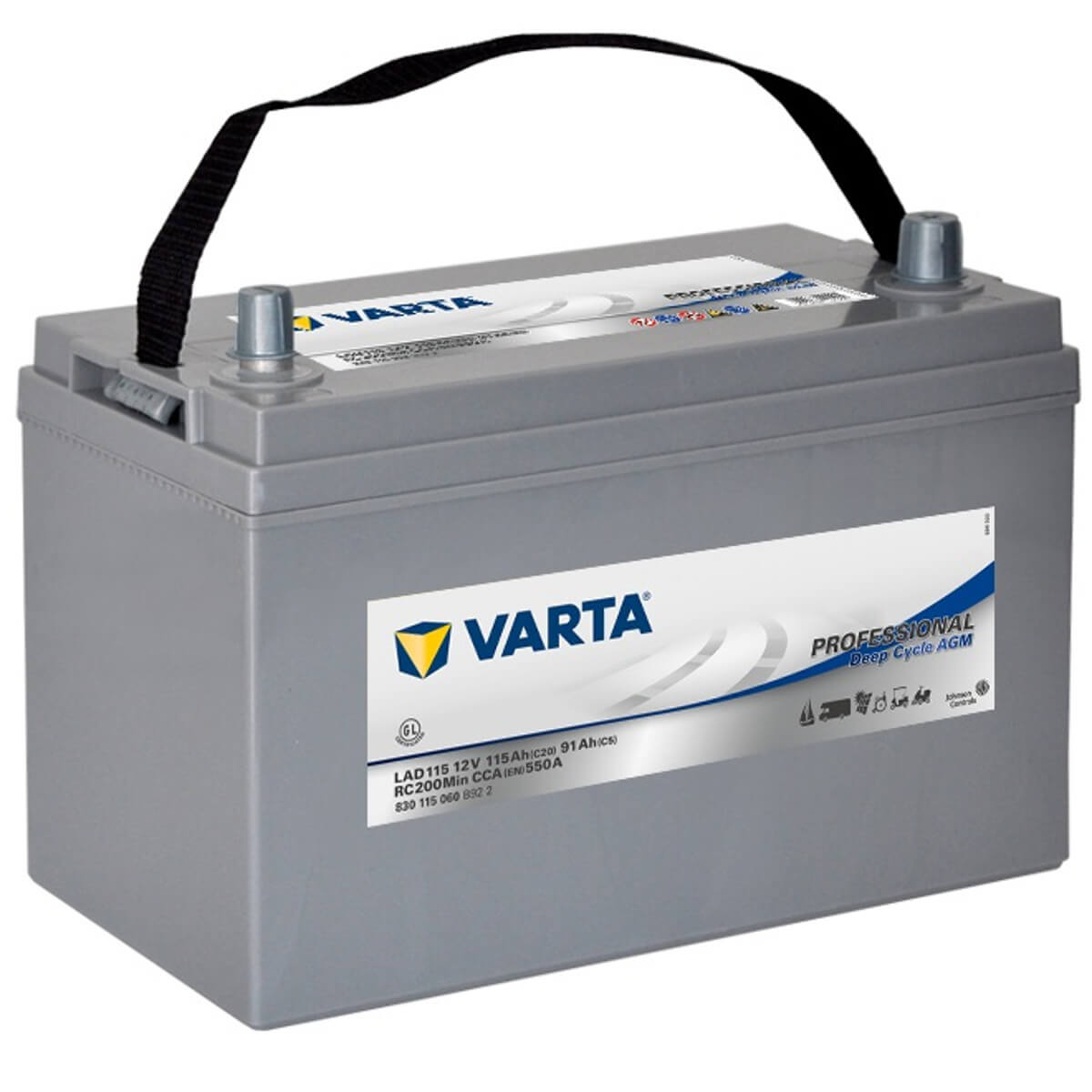 Varta LAD115 Professional DC AGM 12V 115Ah 600A/EN