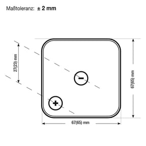Zink-Kohle Warn- und Baustellenbeleuchtung Batterie Panther 6V 7Ah technische Zeichnung oben